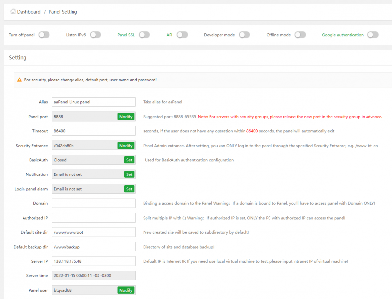 Reinstall Cannot start panel - aaPanel - Hosting control panel. One-click  LAMP/LEMP.