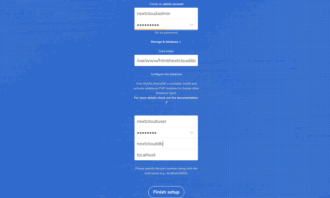 nextcloud-setup-wizard