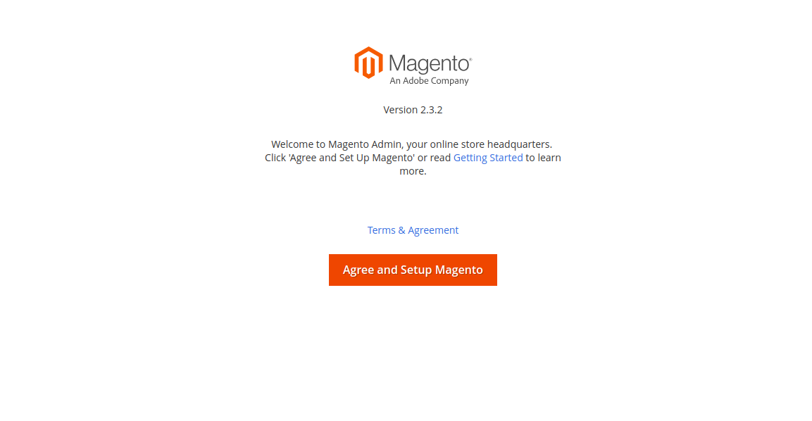 magento-welcome-page