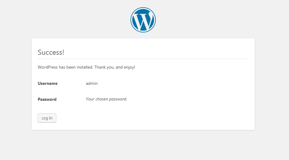 wordpress step 2